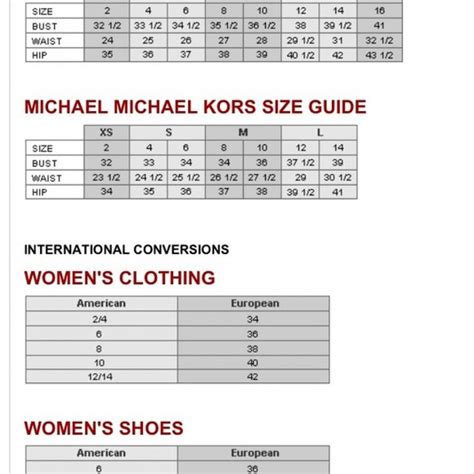 womens michael kors shoes size chart|michael kors shoes.